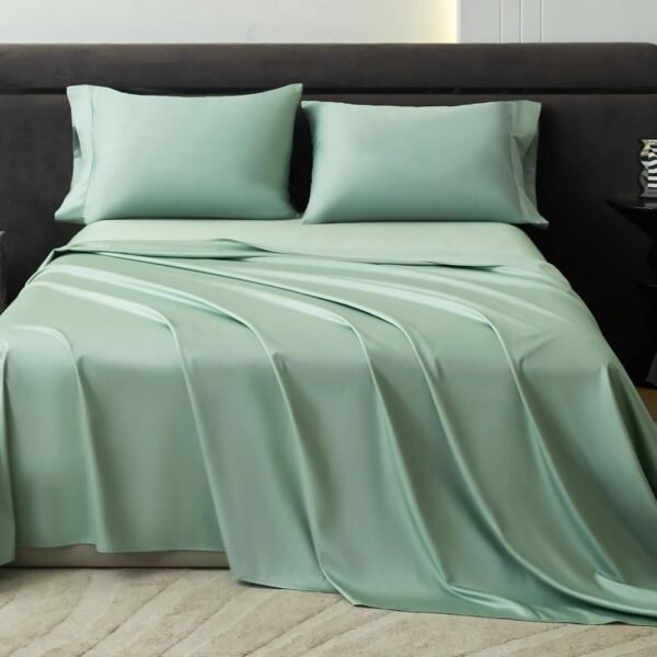 Silky-Soft Long-Staple Cotton Sateen Sheet Set With A Cool-Touch Feel