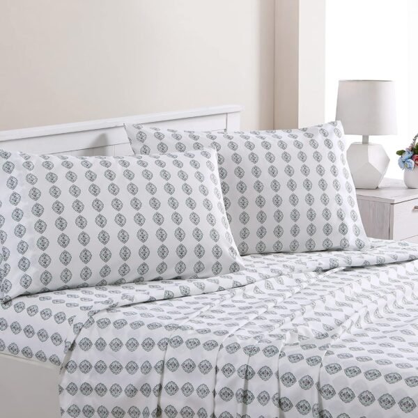 Comfortable, Ultra-Soft Printed Microfiber 4-Piece Bedding Set With Deep Pockets