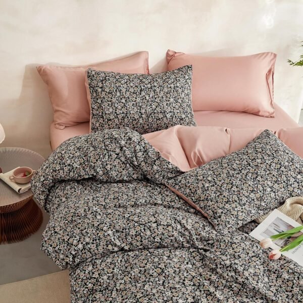 Cute Vintage Cottagecore Floral Print 4-Piece Set; Soft, Lightweight, And Comfortable